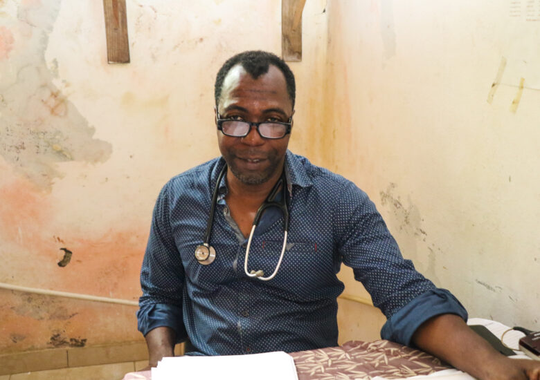 Dr. Manno in his clinic in Haut Limbe, Haiti.